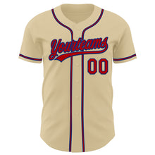 Load image into Gallery viewer, Custom Sand Red-Royal Authentic Baseball Jersey
