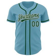 Load image into Gallery viewer, Custom Shadow Blue Green-White Authentic Baseball Jersey
