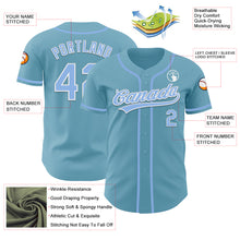 Load image into Gallery viewer, Custom Shadow Blue Light Blue-White Authentic Baseball Jersey
