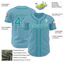 Load image into Gallery viewer, Custom Shadow Blue Teal-White Authentic Baseball Jersey
