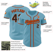 Load image into Gallery viewer, Custom Shadow Blue Black-Orange Authentic Baseball Jersey
