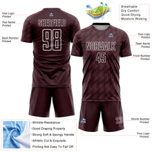 Load image into Gallery viewer, Custom Brown White Sublimation Soccer Uniform Jersey
