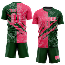 Load image into Gallery viewer, Custom Graffiti Pattern Neon Pink-Green Scratch Sublimation Soccer Uniform Jersey
