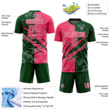 Load image into Gallery viewer, Custom Graffiti Pattern Neon Pink-Green Scratch Sublimation Soccer Uniform Jersey
