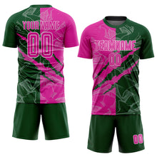 Load image into Gallery viewer, Custom Graffiti Pattern Deep Pink-Green Scratch Sublimation Soccer Uniform Jersey
