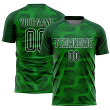 Load image into Gallery viewer, Custom Green Grass Green-White Line Sublimation Soccer Uniform Jersey
