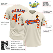 Load image into Gallery viewer, Custom Cream Orange-Royal Two-Button Unisex Softball Jersey
