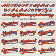 Load image into Gallery viewer, Custom Cream Orange-Royal Two-Button Unisex Softball Jersey
