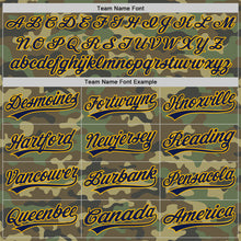 Load image into Gallery viewer, Custom Camo Navy-Gold Salute To Service Two-Button Unisex Softball Jersey
