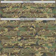 Load image into Gallery viewer, Custom Camo Olive-Cream Salute To Service Two-Button Unisex Softball Jersey
