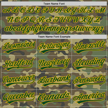 Load image into Gallery viewer, Custom Camo Green-Gold Salute To Service Two-Button Unisex Softball Jersey
