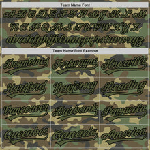 Load image into Gallery viewer, Custom Camo Olive-Black Salute To Service Two-Button Unisex Softball Jersey
