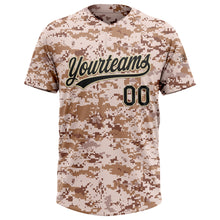 Load image into Gallery viewer, Custom Camo Black-Cream Salute To Service Two-Button Unisex Softball Jersey
