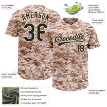 Load image into Gallery viewer, Custom Camo Black-Cream Salute To Service Two-Button Unisex Softball Jersey
