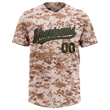 Load image into Gallery viewer, Custom Camo Olive-Black Salute To Service Two-Button Unisex Softball Jersey
