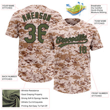 Load image into Gallery viewer, Custom Camo Olive-Black Salute To Service Two-Button Unisex Softball Jersey
