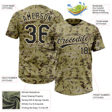 Load image into Gallery viewer, Custom Camo Black-Cream Salute To Service Two-Button Unisex Softball Jersey
