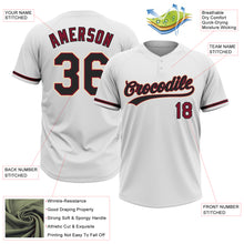 Load image into Gallery viewer, Custom White Black Crimson-Cream Two-Button Unisex Softball Jersey
