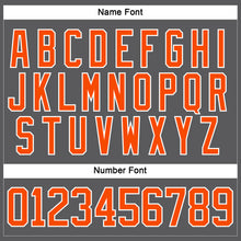 Load image into Gallery viewer, Custom Steel Gray Orange-White Hockey Lace Neck Jersey
