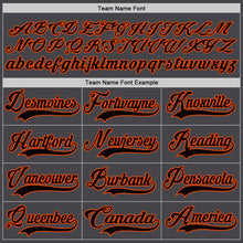 Load image into Gallery viewer, Custom Steel Gray Black-Orange Hockey Jersey
