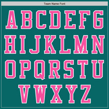 Load image into Gallery viewer, Custom Teal Pink-White Authentic Baseball Jersey
