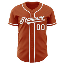 Load image into Gallery viewer, Custom Texas Orange White Authentic Baseball Jersey
