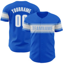 Load image into Gallery viewer, Custom Thunder Blue White-Light Blue Authentic Baseball Jersey
