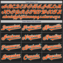 Load image into Gallery viewer, Custom Black Orange-Teal Authentic Two Tone Baseball Jersey
