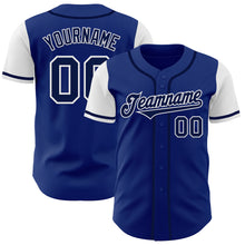 Load image into Gallery viewer, Custom Royal Navy-White Authentic Two Tone Baseball Jersey
