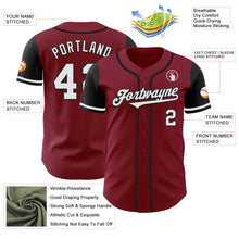 Load image into Gallery viewer, Custom Crimson White-Black Authentic Two Tone Baseball Jersey
