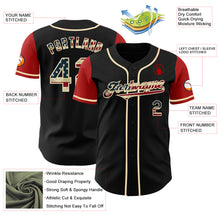 Load image into Gallery viewer, Custom Black Vintage USA Flag Cream-Red Authentic Two Tone Baseball Jersey
