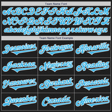 Load image into Gallery viewer, Custom Black Sky Blue-White Authentic Two Tone Baseball Jersey
