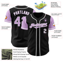 Load image into Gallery viewer, Custom Black Light Purple-White Authentic Two Tone Baseball Jersey
