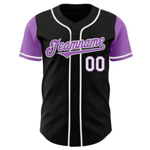 Load image into Gallery viewer, Custom Black Medium Purple-White Authentic Two Tone Baseball Jersey
