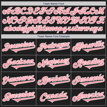 Load image into Gallery viewer, Custom Black Medium Pink-White Authentic Two Tone Baseball Jersey
