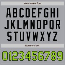 Load image into Gallery viewer, Custom Gray Neon Green-Black Authentic Two Tone Baseball Jersey

