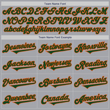 Load image into Gallery viewer, Custom Gray Green-Orange Authentic Two Tone Baseball Jersey
