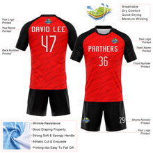 Load image into Gallery viewer, Custom Red White-Black Sublimation Volleyball Uniform Jersey
