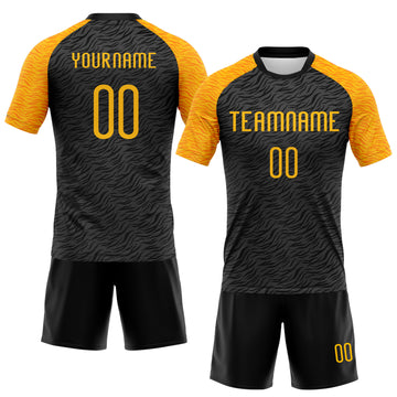 Custom Black Gold Animal Print Sublimation Volleyball Uniform Jersey