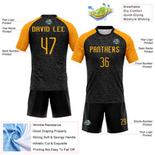 Load image into Gallery viewer, Custom Black Gold Animal Print Sublimation Volleyball Uniform Jersey
