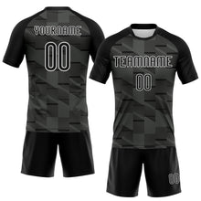 Load image into Gallery viewer, Custom Black White Lines Sublimation Volleyball Uniform Jersey
