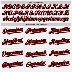 Custom White (Black Red Pinstripe) Black-Red Authentic Baseball Jersey