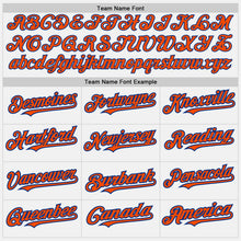 Load image into Gallery viewer, Custom White (Royal Orange Pinstripe) Orange-Royal Authentic Baseball Jersey
