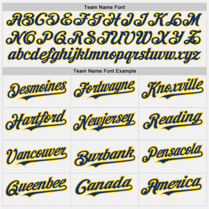 Custom White (Royal Yellow Pinstripe) Royal-Yellow Authentic Baseball Jersey