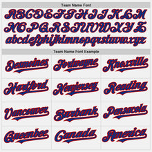 Load image into Gallery viewer, Custom White (Royal Red Pinstripe) Royal-Red Authentic Baseball Jersey
