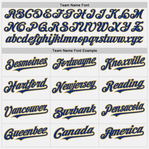 Custom White (Royal Old Gold Pinstripe) Old Gold-Royal Authentic Baseball Jersey