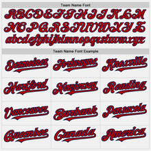 Load image into Gallery viewer, Custom White (Navy Red Pinstripe) Red-Navy Authentic Baseball Jersey

