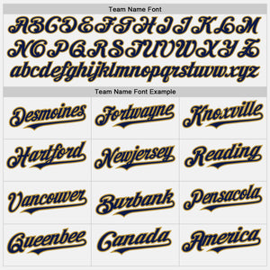 Custom White (Navy Old Gold Pinstripe) Navy-Old Gold Authentic Baseball Jersey
