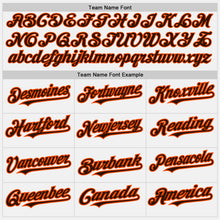 Load image into Gallery viewer, Custom White (Brown Orange Pinstripe) Brown-Orange Authentic Baseball Jersey
