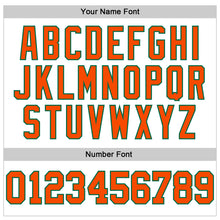 Load image into Gallery viewer, Custom White Orange-Kelly Green Mesh Authentic Football Jersey
